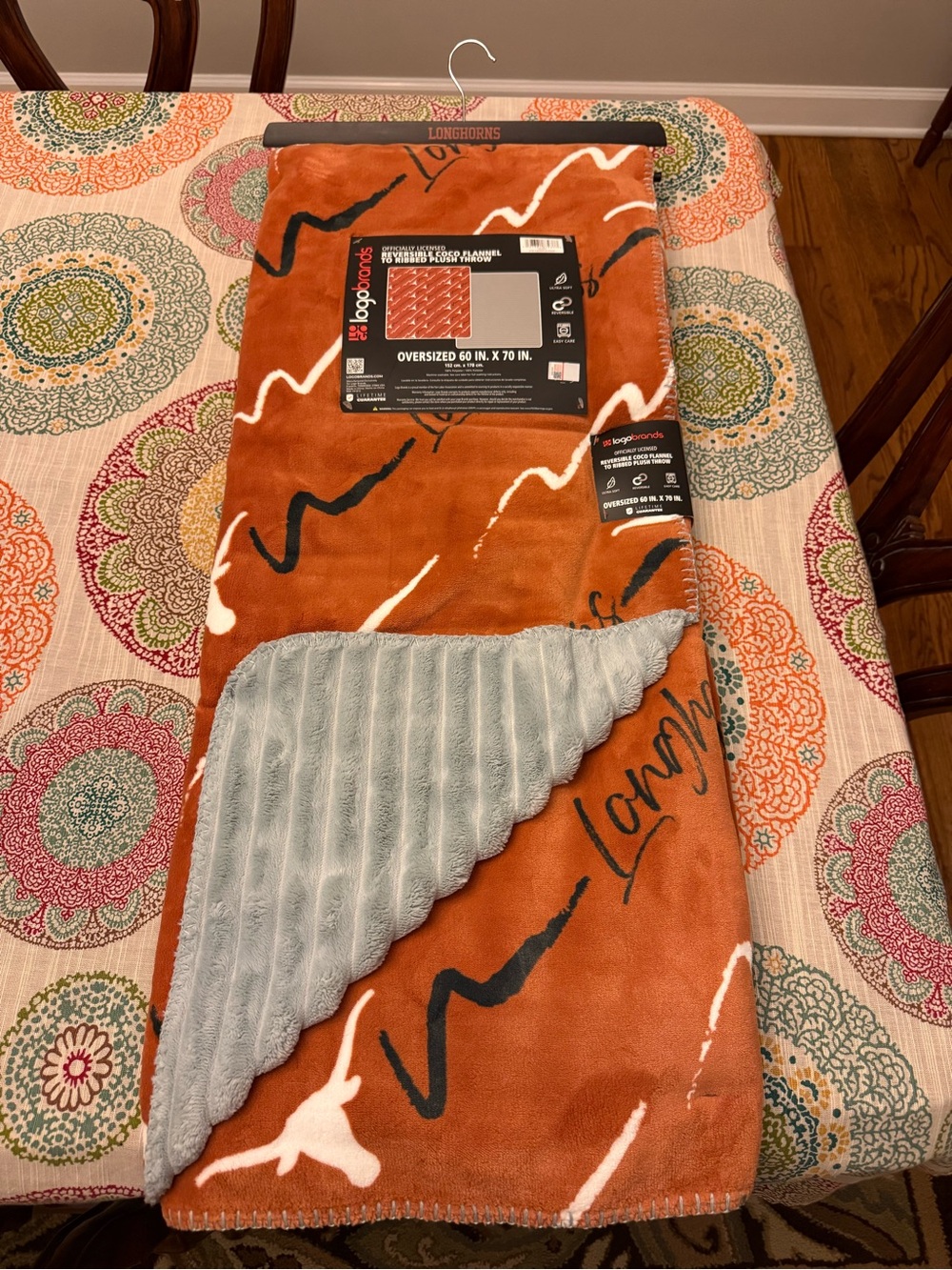 NWT Logo Brands University of Texas Reversible Oversized Throw
